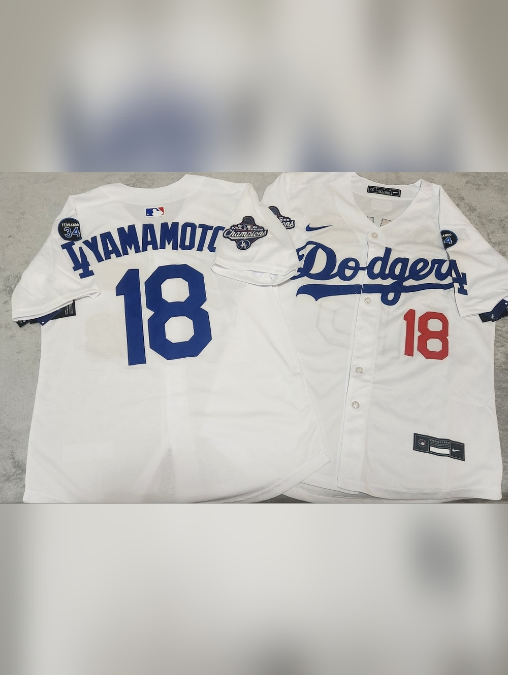 Y. Yamamoto Dodgers Championship Jersey